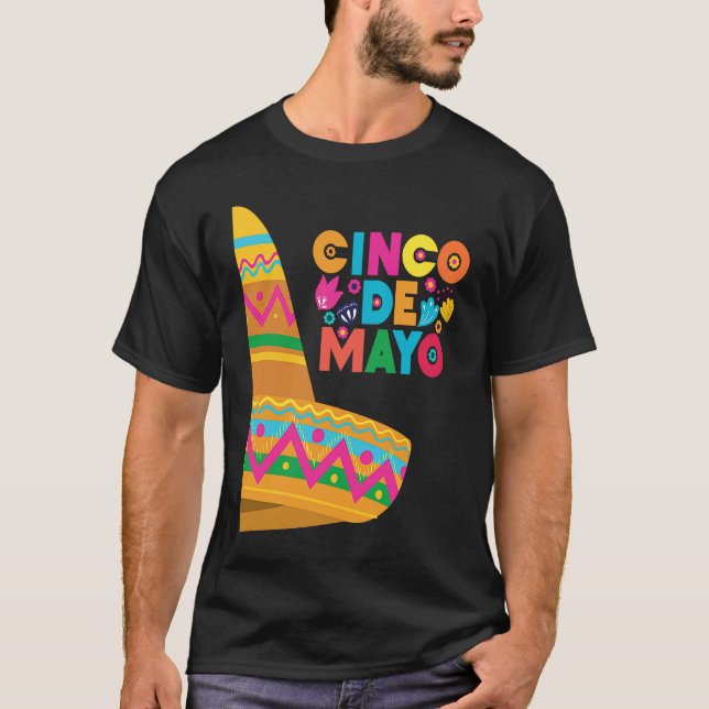 Cinco De Mayo Burritos  Mexico Tacos and Avocado   T-Shirt (Front)
