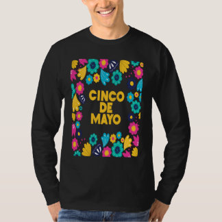 Cinco De Mayo Burritos  Mexico Tacos and Avocado   T-Shirt