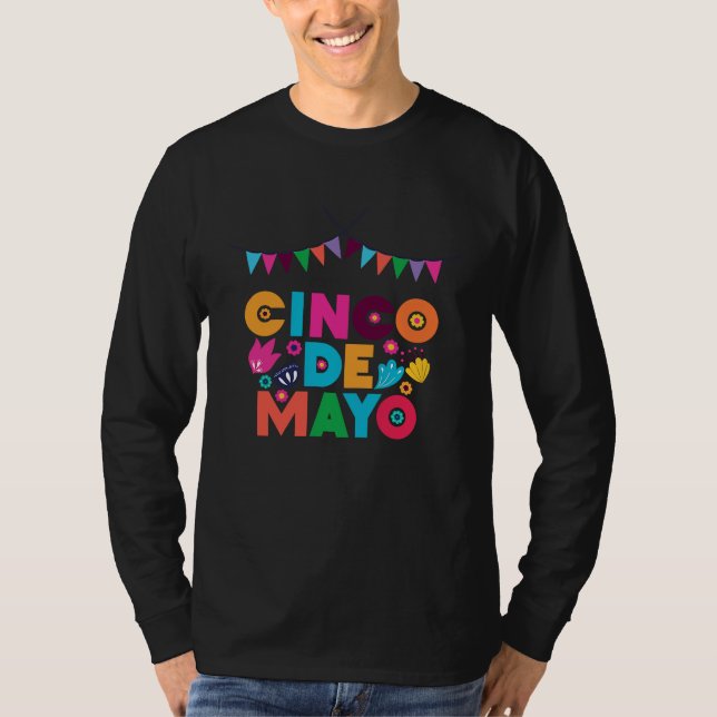 Cinco De Mayo Burritos  Mexico Tacos and Avocado   T-Shirt (Front)