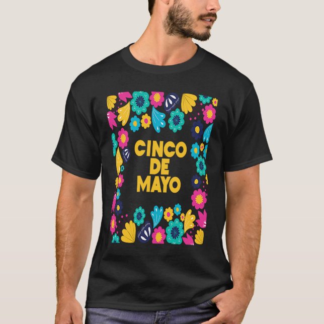 Cinco De Mayo Burritos  Mexico Tacos and Avocado   T-Shirt (Front)