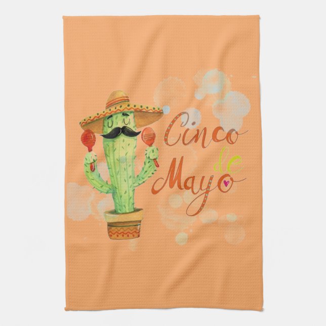 Cinco De Mayo Cactus Towel (Vertical)