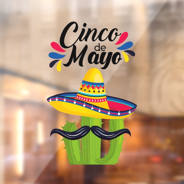 Cinco de Mayo Cactus Window Cling (Sheet 2)