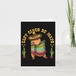 Cinco De Mayo Capybyras Mexican Capybyra Kids Men  Card