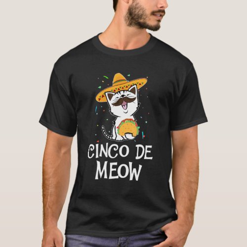 Cinco De Mayo Cat Sombrero   Mexican Kitten T_Shirt