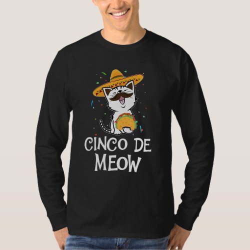 Cinco De Mayo Cat Sombrero   Mexican Kitten T_Shirt