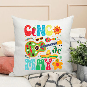 Cinco De Mayo Celebration mexican theme Throw Pillow