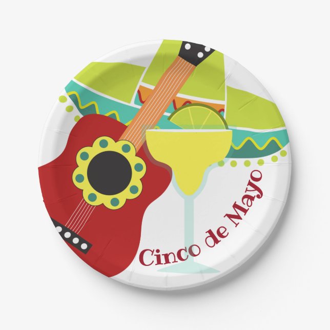 Cinco de Mayo Celebration Paper Plates (Front)