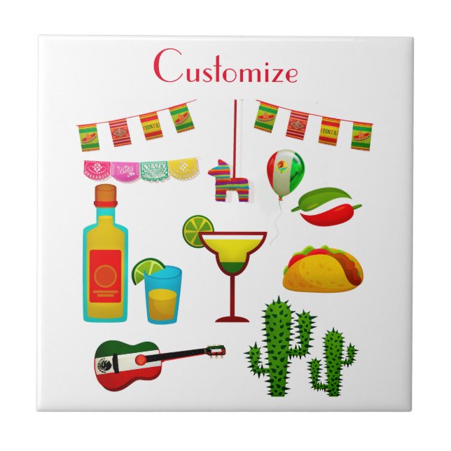 Cinco de Mayo Celebration Thunder_Cove  Ceramic Tile (Front)