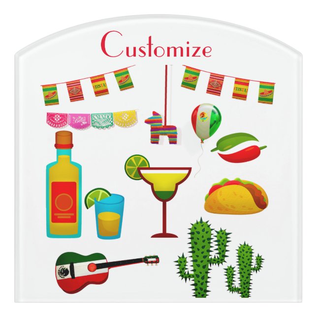 Cinco de Mayo Celebration Thunder_Cove  Door Sign (Contour Front)