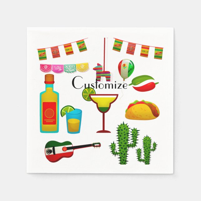 Cinco de Mayo Celebration Thunder_Cove Napkins (Front)