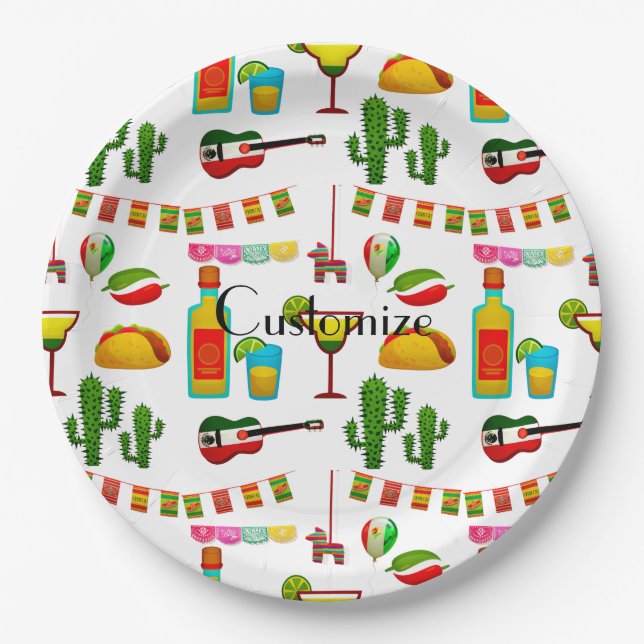 Cinco de Mayo Celebration Thunder_Cove   Paper Plates (Front)