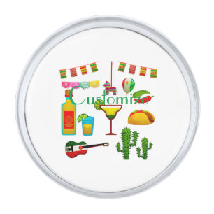Cinco de Mayo Celebration Thunder_Cove Silver Finish Lapel Pin