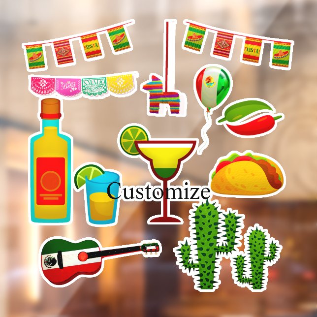 Cinco de Mayo Celebration Thunder_Cove  Window Cling (Sheet 2)