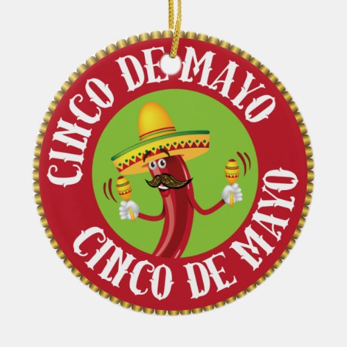 Cinco de Mayo Ceramic Ornament