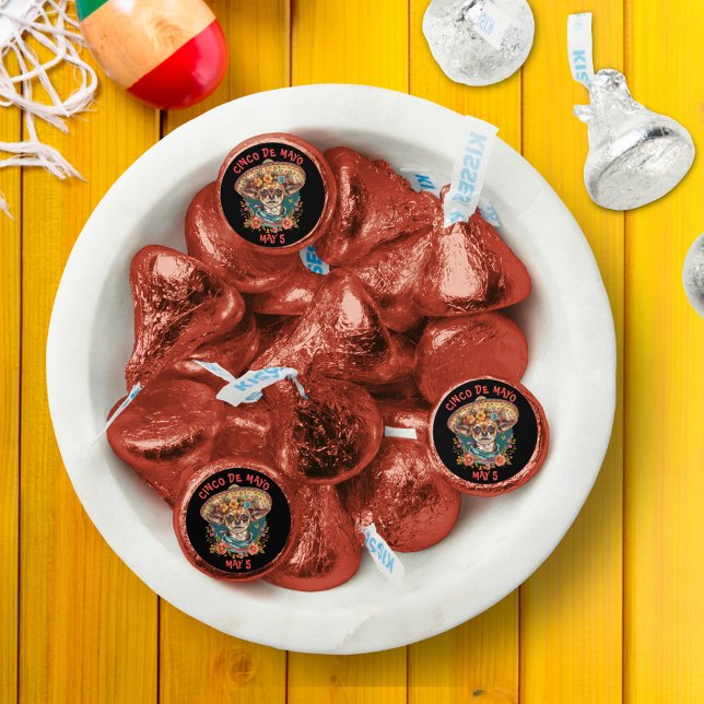 Cinco de Mayo Chihuahua Wearing Sombrero & Serape Hershey®'s Kisses® (Creator Uploaded)