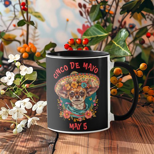 Cinco de Mayo Chihuahua Wearing Sombrero  Serape Mug