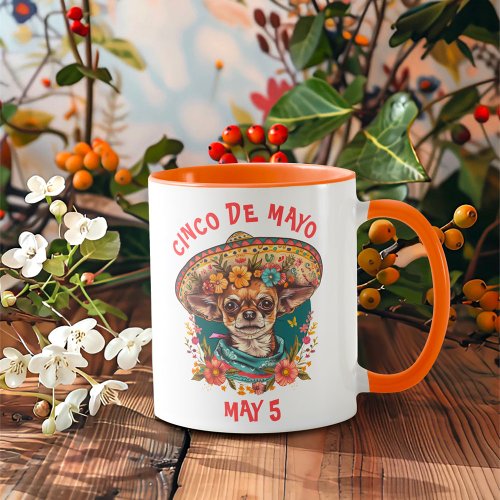 Cinco de Mayo Chihuahua Wearing Sombrero  Serape Mug