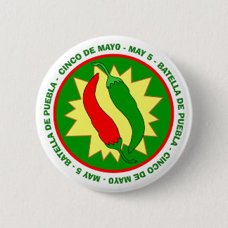 Cinco de Mayo Chili Peppers Badge Button
