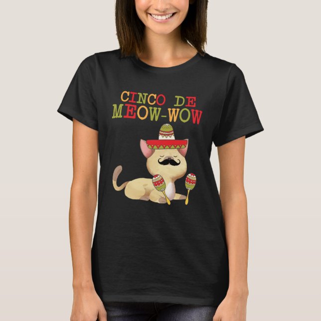Cinco De Mayo  Cinco De Meow Wow Tees Cat  Kids (Front)