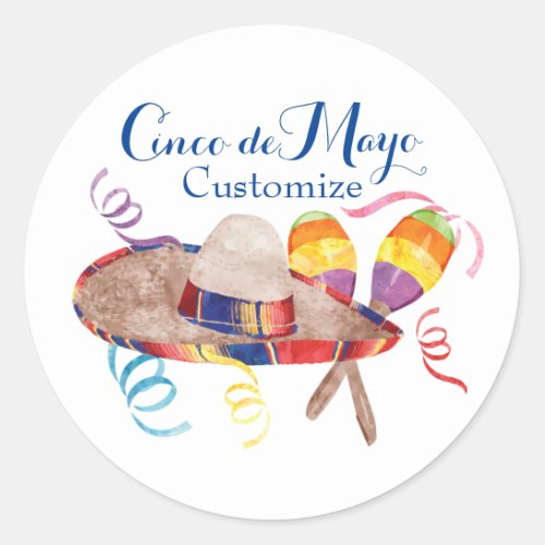 Cinco de Mayo Classic Round Sticker