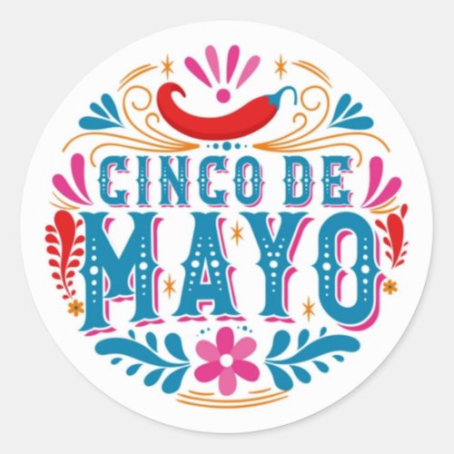 Cinco de Mayo Classic Round Sticker