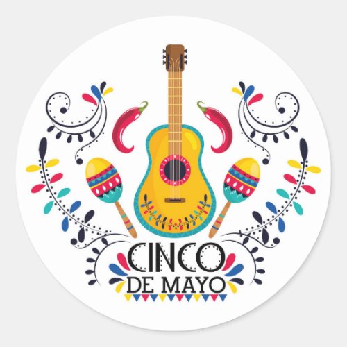  Cinco De Mayo Classic Round Sticker