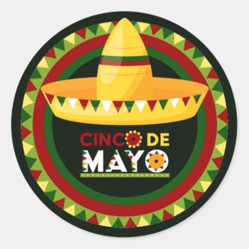 Cinco de Mayo Classic Round Sticker