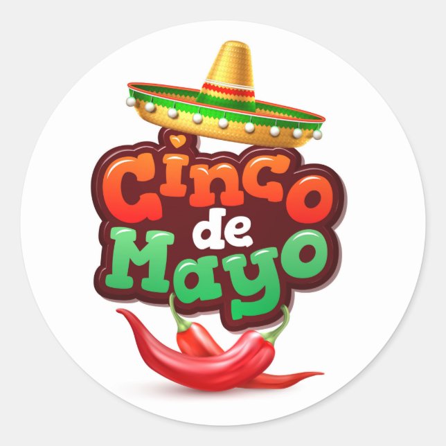  Cinco De Mayo Classic Round Sticker (Front)