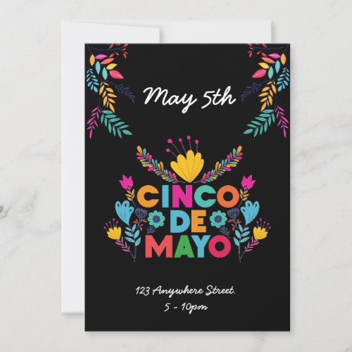 Cinco de Mayo Colorful Invitation