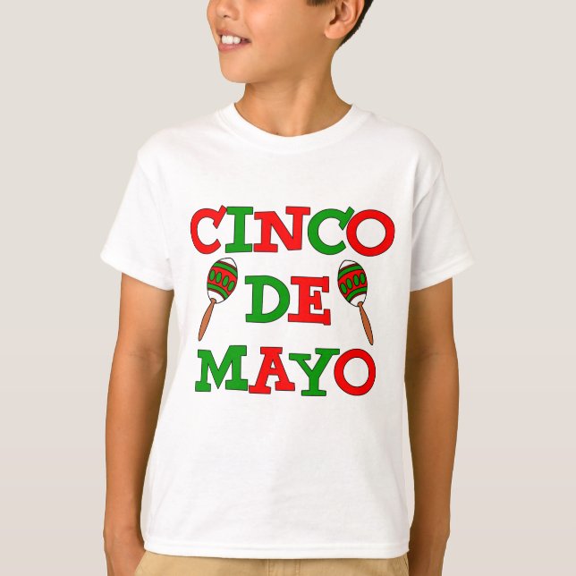 Cinco De Mayo Colorful Maracas T-Shirt (Front)