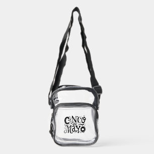 Cinco De Mayo Cool Typography Clear Crossbody Bag