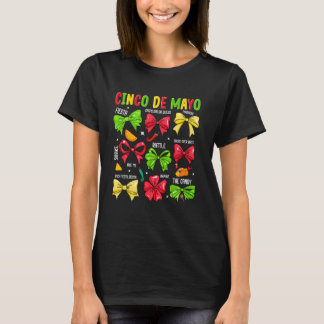Cinco De Mayo Coquette Bow Mexican Fiesta Taco Lov T-Shirt