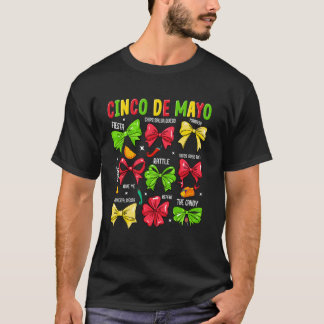 Cinco De Mayo Coquette Bow Mexican Fiesta Taco Lov T-Shirt