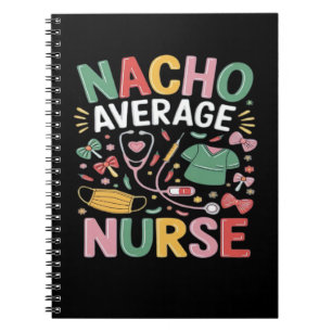Cinco De Mayo Coquette Bow Nacho Average Nurse Nur Notebook
