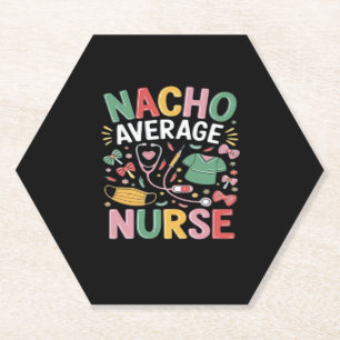 Cinco De Mayo Coquette Bow Nacho Average Nurse Nur Paper Coaster