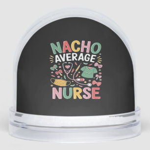 Cinco De Mayo Coquette Bow Nacho Average Nurse Nur Snow Globe