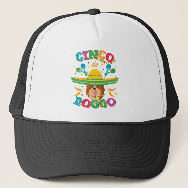 Cinco de Mayo Corgi Dog Trucker Hat (Front)