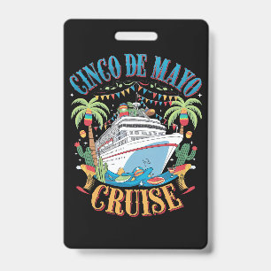 Cinco De Mayo Cruise Mexico Mexican Ship Fiesta Badge