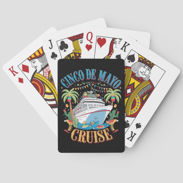 Cinco De Mayo Cruise Mexico Mexican Ship Fiesta Poker Cards (Back)