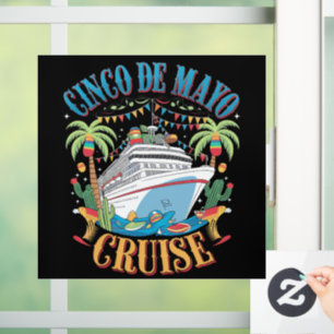 Cinco De Mayo Cruise Mexico Mexican Ship Fiesta Window Cling