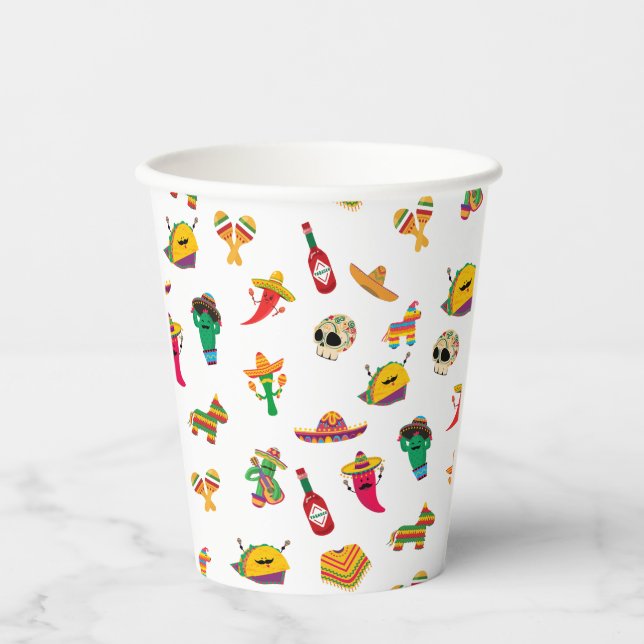 Cinco de Mayo Cups - Mexican Fiesta Pattern (Front)