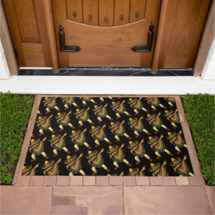 Cinco de Mayo Dabbing Mexican Poncho Doormat