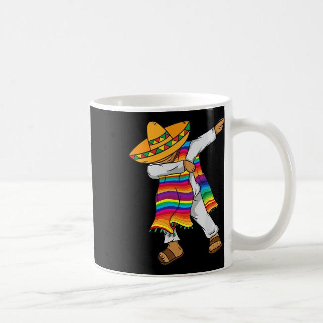 Cinco De Mayo Dabbing Mexican Poncho Kids Toddler  Coffee Mug (Right)