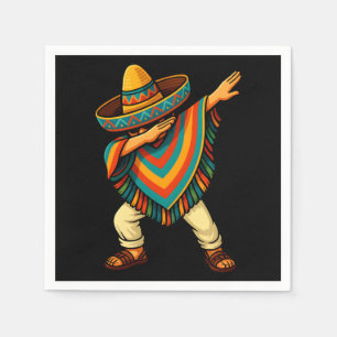 Cinco de Mayo Dabbing Mexican Poncho Napkins
