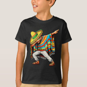 Cinco De Mayo Dabbing Mexican Poncho Sombrero Hat T-Shirt