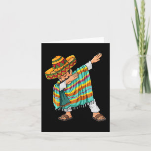 Cinco de Mayo Dabbing Poncho Sombrero Fun Mexican  Card