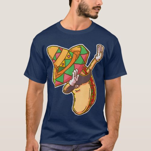 Cinco De Mayo  Dabbing Taco  Mexican Sombrero T_Shirt