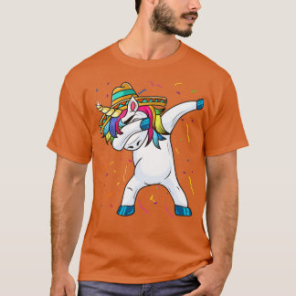 Cinco De Mayo Dabbing Unicorn Unicorn Sombrero T-Shirt