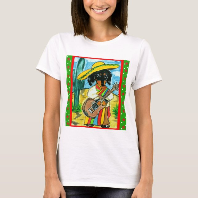 Cinco de Mayo Dachshund T-Shirt (Front)