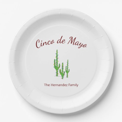 Cinco de Mayo Desert Cactus Fiesta Party  Paper Plates